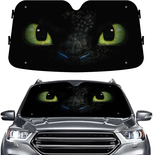 Discover Cute Black Dragon Windshield Sun Shade