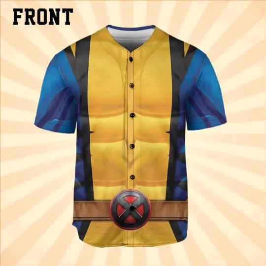 Discover Personalized Wolverine Cosplay Costume Longan X-man Baseball Jersey Shirt