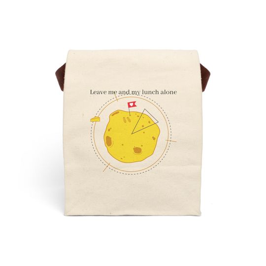 Discover Playful Canvas Lunch Bag, Eco-Friendly Lunch Tote, Fun Snack Carrier