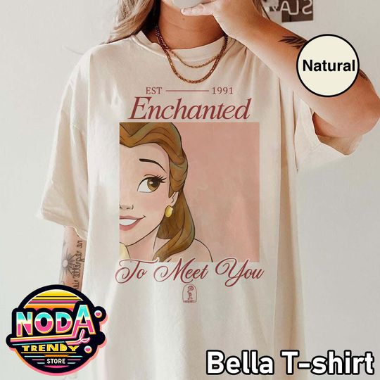 Discover Retro Disneyyy World Bellee Princess Shirt, Enchanted To Meet You Tshir