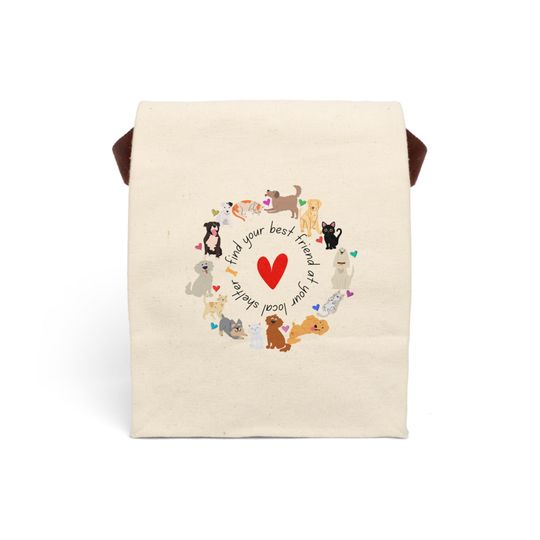 Discover Personalized Animal Lover's Canvas Lunch Bag for Dog and Cat Enthusiasts
