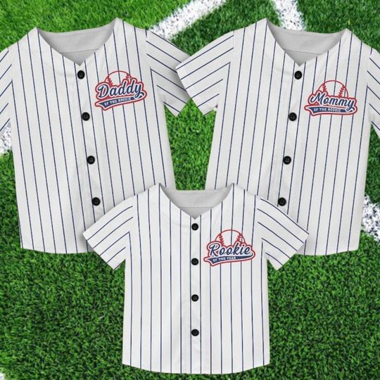 Discover Rookie Of The Year Jersey Shirt, Personalized Baseball Jersey, Custom Baseball Jersey, Baseball First Birthday, Birthday Gift, Family Jersey
