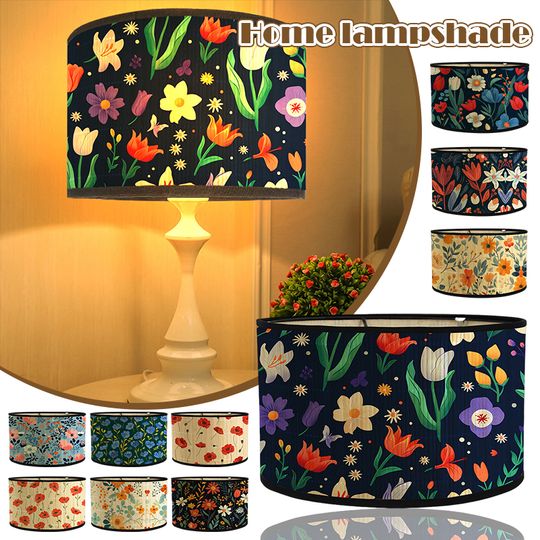 Discover Japanese Retro Light Cover Hotel Homestay Wall Lamp Shade Flower Printing Lampshade Bamboo Abstract Art Home Decor Chandelier