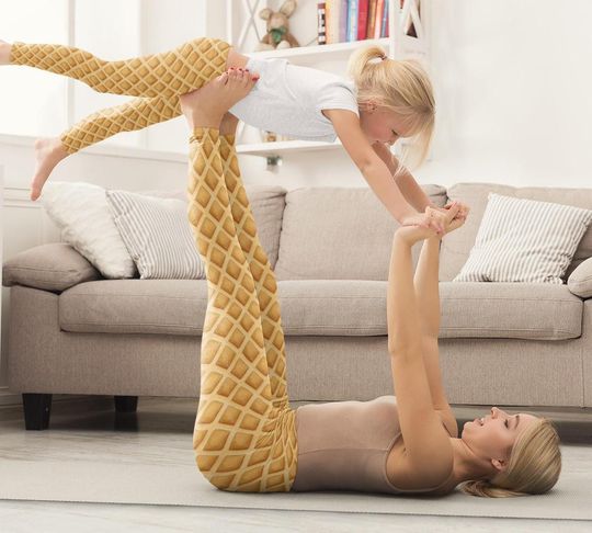 Discover Matching Mommy and Me Waffle Leggings Gift, Ice Cream Cone Costume