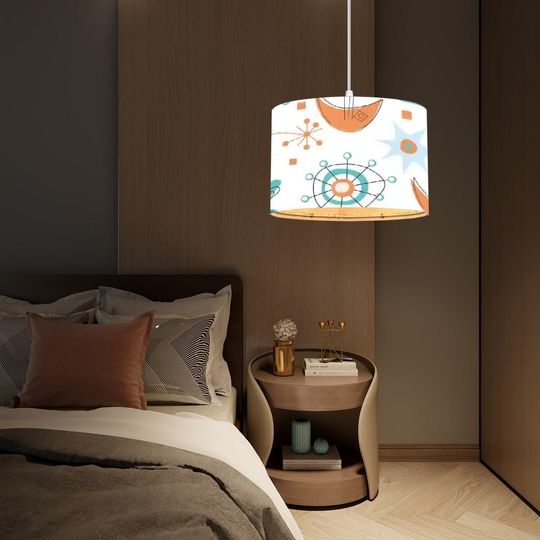 Discover Mid Century Modern Pendant Lampshade, Retro Atomic Starburst Ceiling Lampshade