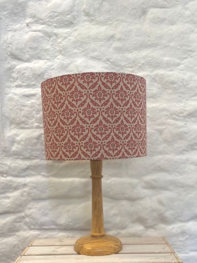 Discover Block Print Style Lampshade, Soft Red, Lamp Shades, Lighting, Interior design