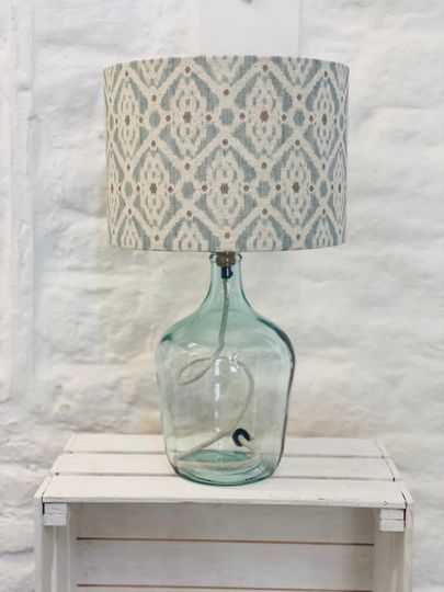 Discover Duck Egg Blue Lampshade, Ikat Design, Lamp Shades, Lighting