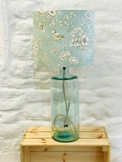 Discover Duck Egg Blue Lampshade, Birds and Flowers, Lighting, Lamp Shade
