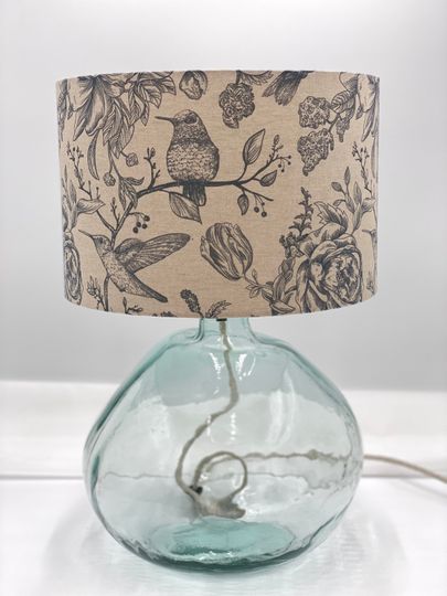 Discover Blue Hummingbirds Lampshade-, Birds and Flowers, Lighting, Lamp Shade,