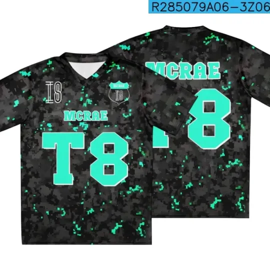 Discover Tate McRae Jersey 2025 Summer Men's and Women's Jersey V-Neck T-Shirt TA420