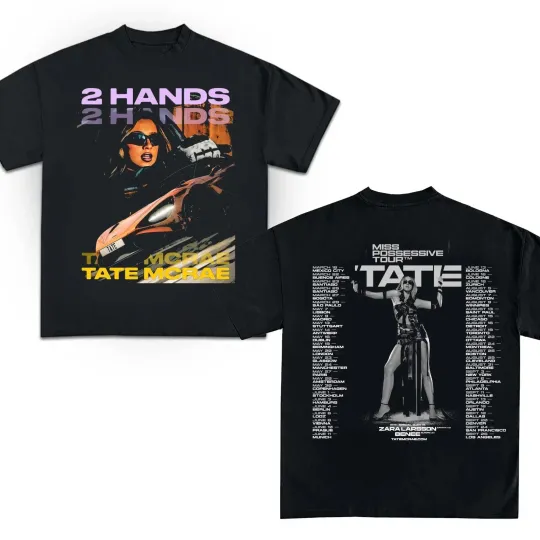 Discover HOT NEW Tate Mcrae 2025 Concert, Tour 2025 Unisex 2 sided T-Shirt