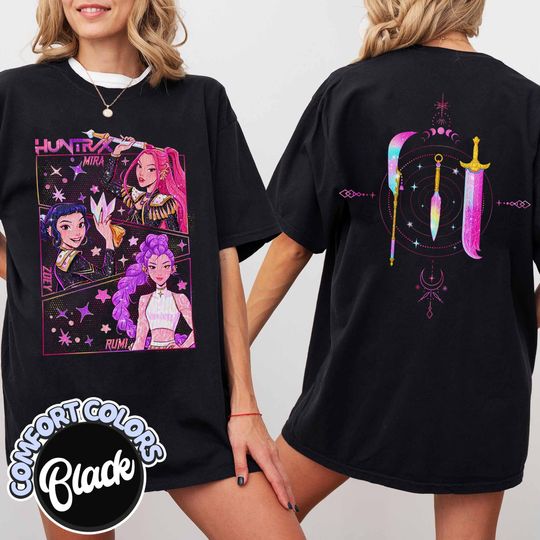 Discover Kpop Demon Hunters Comfort Colors T-Shirt Gift for Woman, Jinu Manga, Kpop Huntrix PIN, Demon Hunter Merch