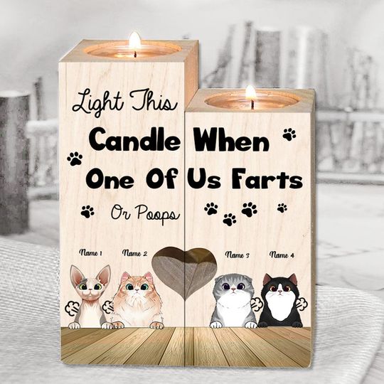 Discover Light This Candle - Personalized Cat Candle Holder