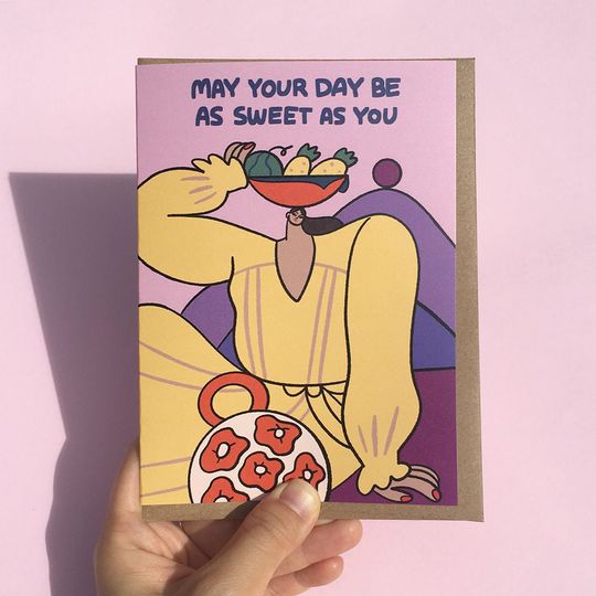 Discover May Your day be as sweet as you birthday minimalist Card, Birthday Wishes, feminist minimalist greeting card, sweet birthday tropical card