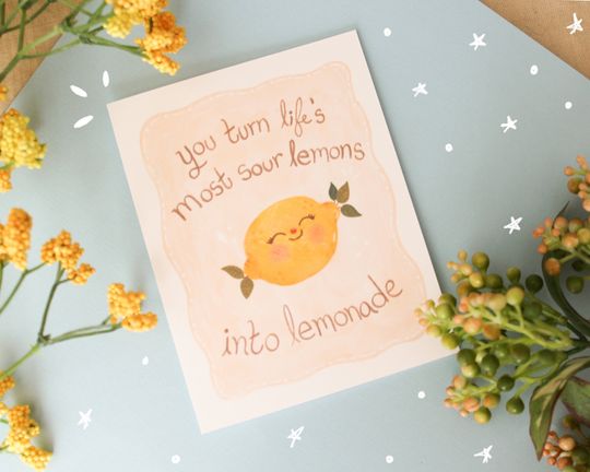 Discover Lemon Pun Card | Cute Greeting Cards | Valentines Card | Couples Cards | Friendship Cards | Get Better Cards | For her | For him