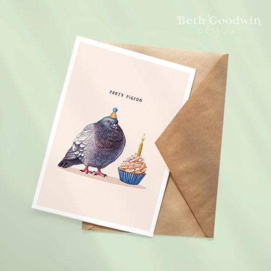 Discover Pigeon Birthday Card, Gift for Her, Funny Cards, Birthday Cards