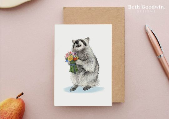 Discover Raccoon Card | Thank you Cards | Funny Cards