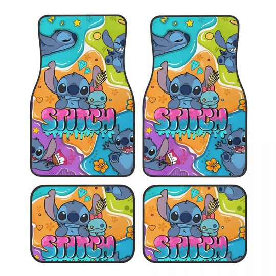 Discover Lion Stitchh Kawaill Alien Automotive Floor Mats