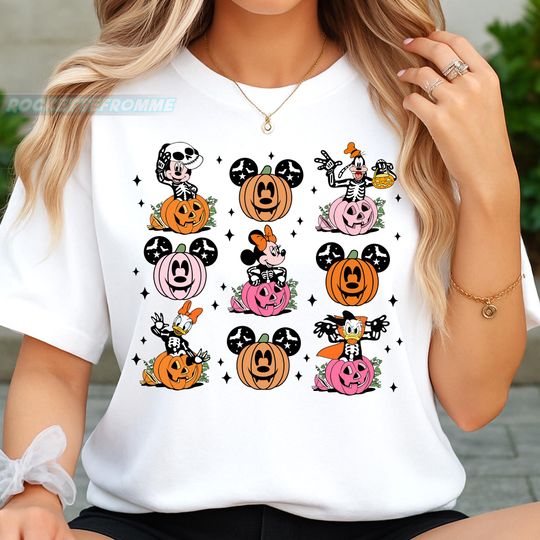 Discover Vintage Disneyyy Mickeyy and Friends Halloween Shirt