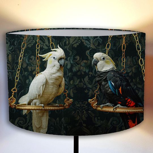 Discover Parrot lampshade vintage swing style tropical bird pattern Lampshade