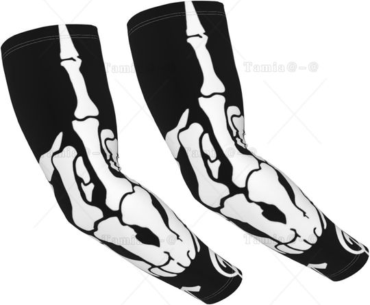 Discover Skeleton Middle Finger Arm Sleeves