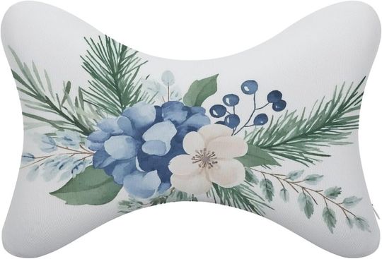 Discover Winter Flowers Pine Tree Neck Bone Pillows