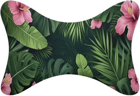 Discover Pink Flowers Travel Neck Pillow Neck Bone Pillows