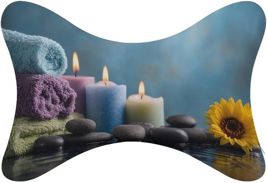 Discover Spa Color Candles Sunflowers Neck Bone Pillows