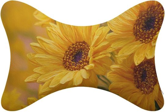 Discover Vibrant Yellow Sunflowers Neck Bone Pillows