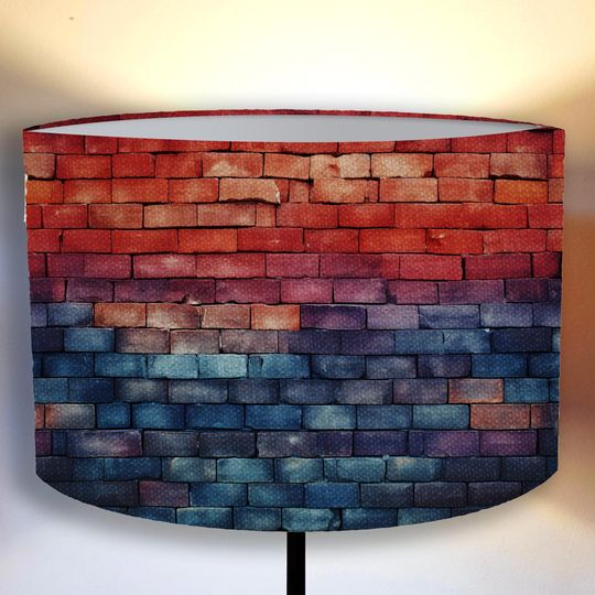Discover lampshade for a floor and pendant lamp, bricks, industrial interior