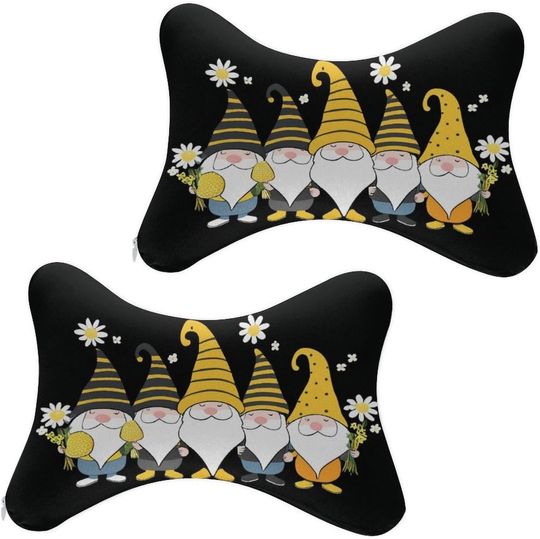 Discover Sunflower Bee Cute Cartoon Gnome Neck Bone Pillows
