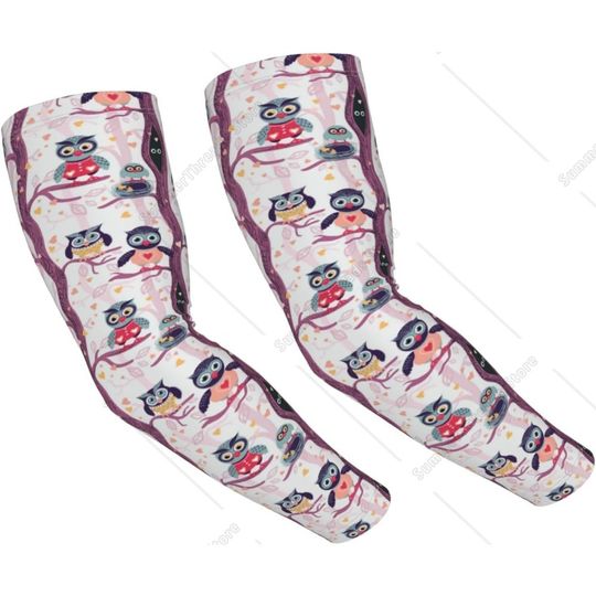 Discover Purple Tree Owls Arm Sleeves For Men Women - Cooling Sun Protection Sports Arm Sleeves To Cover Arms