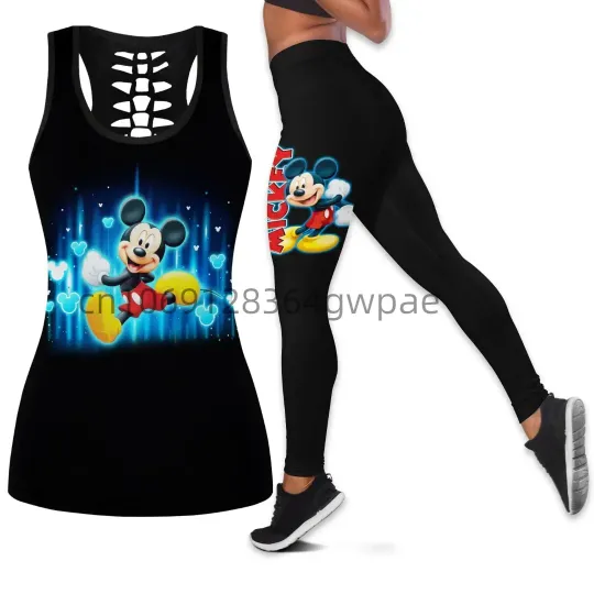 Discover Disneyyy Mickeyy Women's Book Hollow Tank Top Leggings