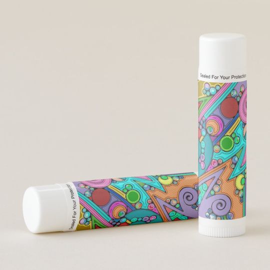 Discover Hand And Digitally Painted Pattern Art 12 Lip Balm