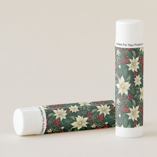 Discover Floral Christmas Pattern Lip Balm