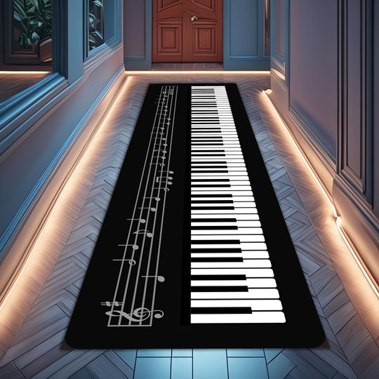 Discover Piano Keyboard Runner Rugs