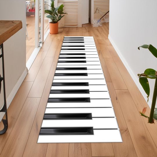 Discover Piano Keys Rug, Music Runner Rug