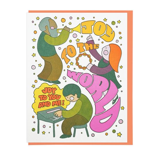 Discover Joy To The World Band Letterpress Card