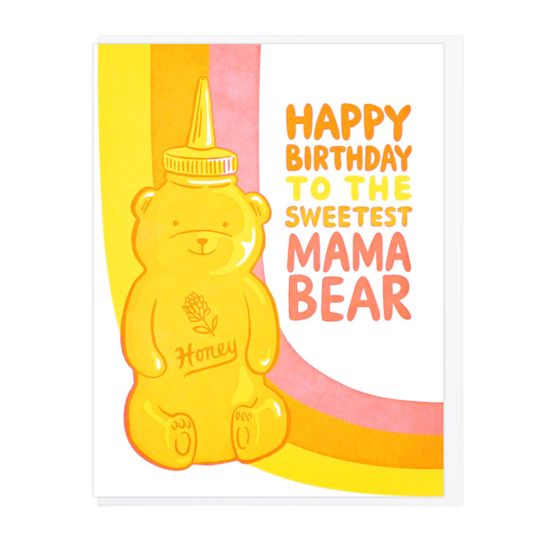 Discover Happy Birthday Sweetest Mama Bear Letterpress Card