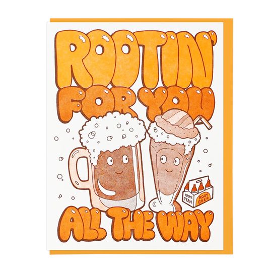 Discover Rootin' For You Letterpress Card