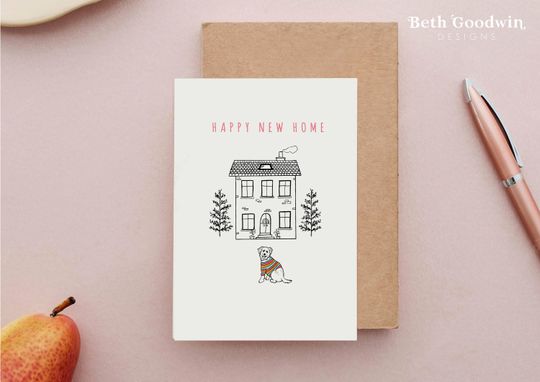 Discover New Home with Dog Card, Moving House Card for Dog Owners, Housewarming gifts