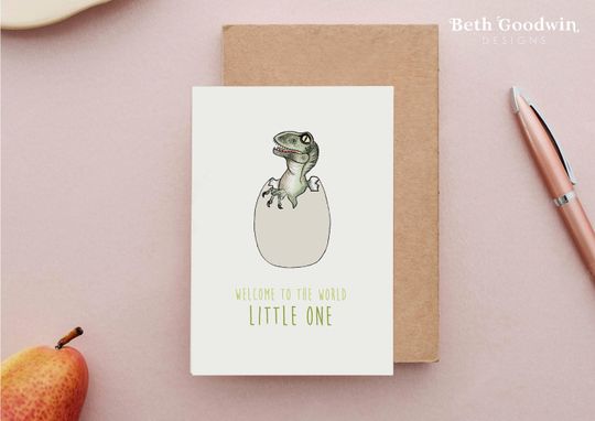 Discover Dinosaur Baby Card, New Baby Dinosaur Card, Baby Dinosaur Card, New Baby Cards, Funny New Baby Cards, Funny Cards