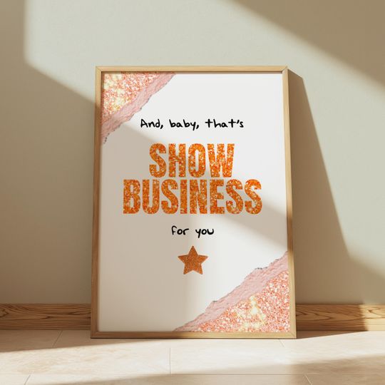 Discover Taylor Inspired Life of a Showgirl Show business Print Orange Glitter Poster