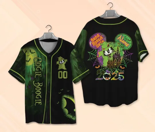 Discover Personalized Mickeyy Oogiee Boogiee Bash 2025 Halloween Baseball Jersey Shirt