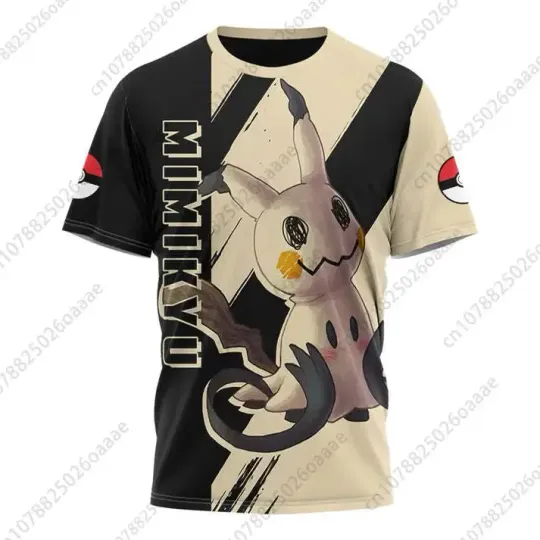 Discover PKM Mimikyu Men's and Women's 3D T-shirts Sports and Leisure Children's Short Sleeves Summer Cool Shirts