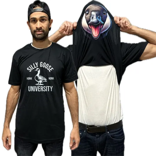 Discover Silly Goose University Funny Flip Shirt - Canadian Goose Flip Tee