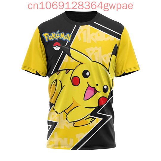 Discover New PKM Pika Cute Men's and Women's 3D T-shirts Sports and Leisure Summer Children's Short Sleeves T-shirt