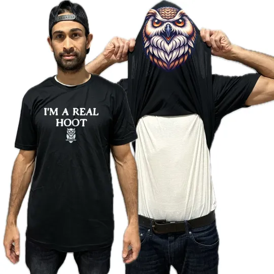 Discover I'm A Real Hoot Funny Owl Flip Shirt - Funny Bird T-Shirt - Bird Watcher Gift
