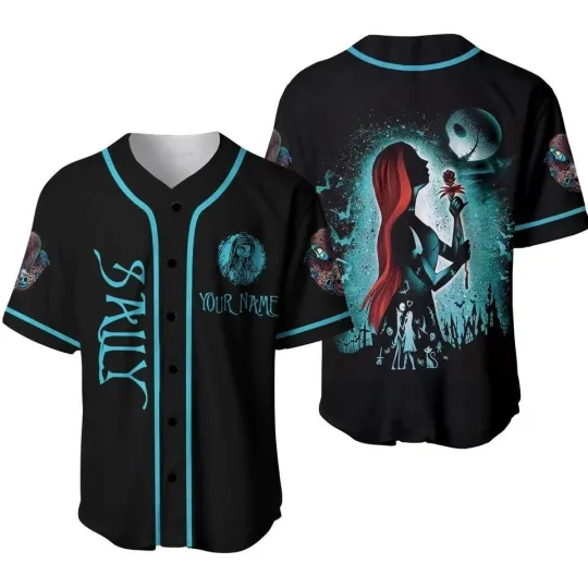 Discover Custom Sally Nightmare Halloween Baseball Style Fan Jersey