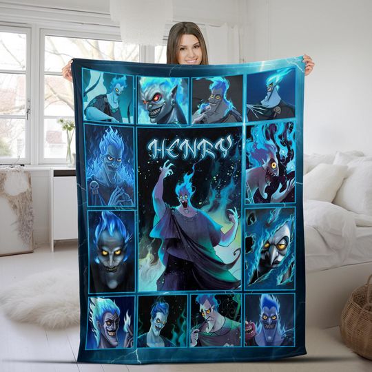 Discover Personalized Disneyyy Villian Hades Herculess Blanket, Custom Name Megara Herculess Diva The Muses, WDW Disneyyland Villain Hades Gift UN1G08